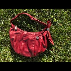 Ruby red vintage Brighton sangria hobo handbag